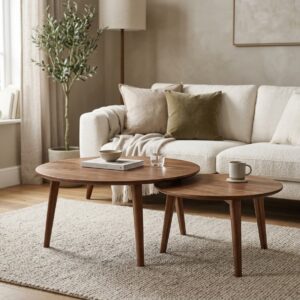 Wooden Nesting Coffee Table (Set of 2)