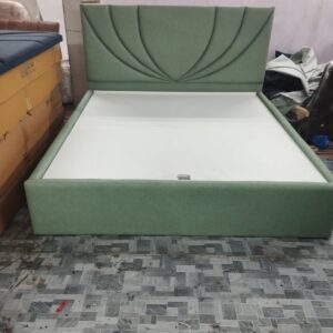 Modern Lotus Wingback Upholstered Bed
