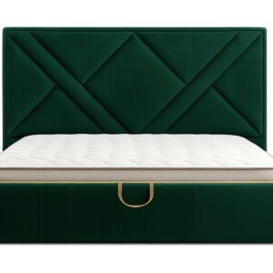Luxury Emerald Green Velvet Upholstered Bed